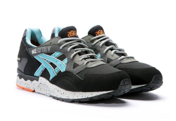 Asics Gel Lyte 5 черные с голубым и серым (40-44)