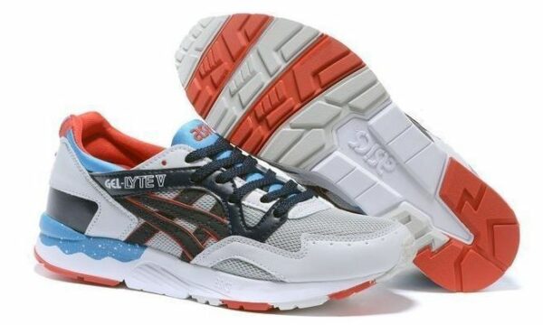 Asics Gel Lyte 5 серые с синим и оранжевым (40-44)