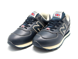 New Balance 574 кожаные темно-синие (40-46)