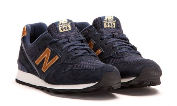 New Balance 996 темно-синие с золотым (35-39)