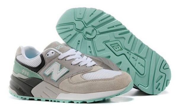 New Balance 999 "Cherry Blossom" серые с бирюзовым (36-40)