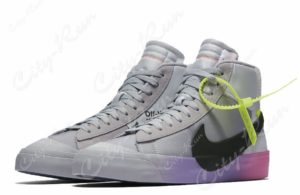 Off White x Serena Williams x Nike Blazer Mid фиолетовые (40-44)