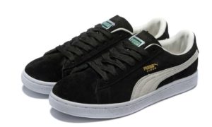 Puma Suede Classic черные с белым (35-44)