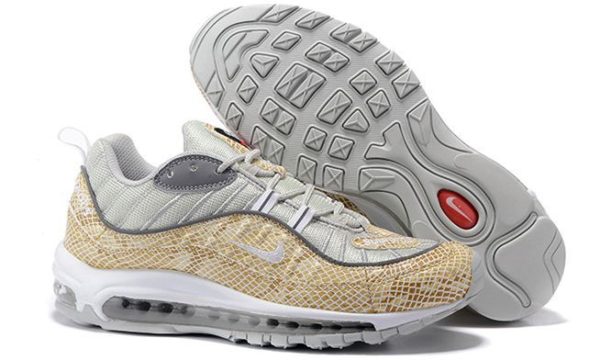 Supreme x Nike Air Max 98 белые с бежевым (35-44)