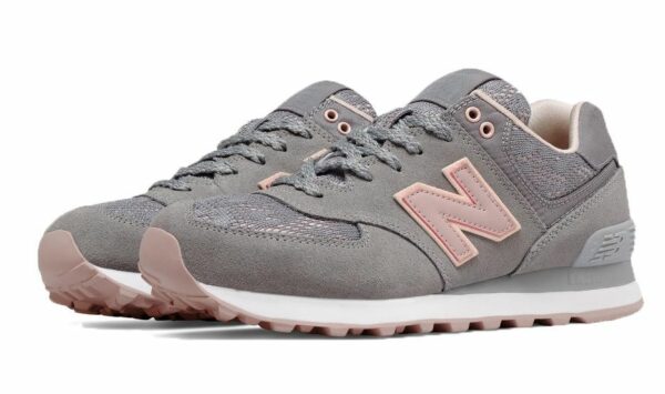 New Balance 574 темно-серые с розовым (36-40)