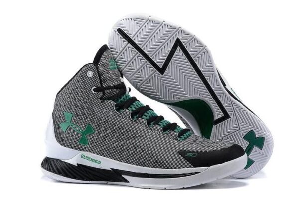 Under Armour Curry One серые с зеленым (40-44)