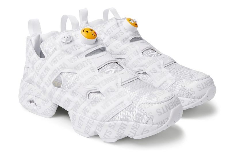 Vetements x Reebok InstaPump Fury Emoji белые (35-39)