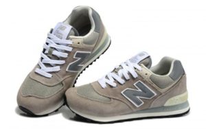 Кроссовки New Balance 574 бежевые с серым (35-44)