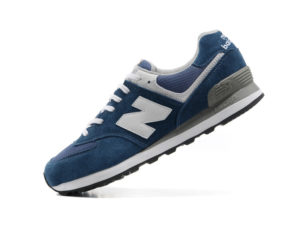 Кроссовки New Balance 574 синие с белым (35-44)