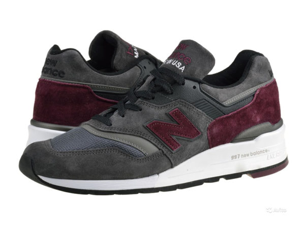 New Balance 997 темно-серые с красным (40-44)