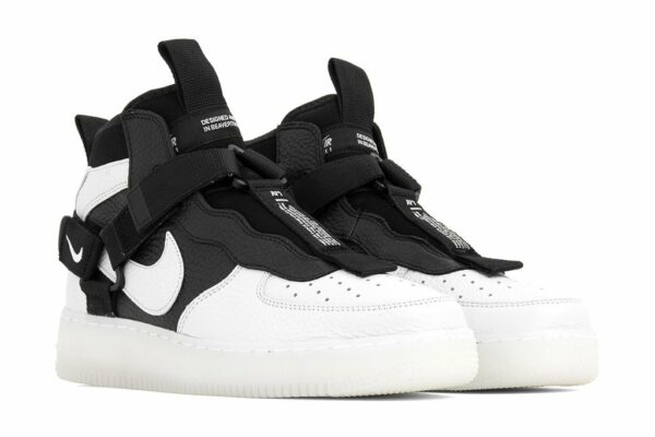 Nike Air Force 1  Utility Mid белые/чёрные (40-44)