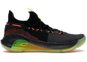 Under Armour Curry 6 чёрные-зелёные-оранжевые (40-45)