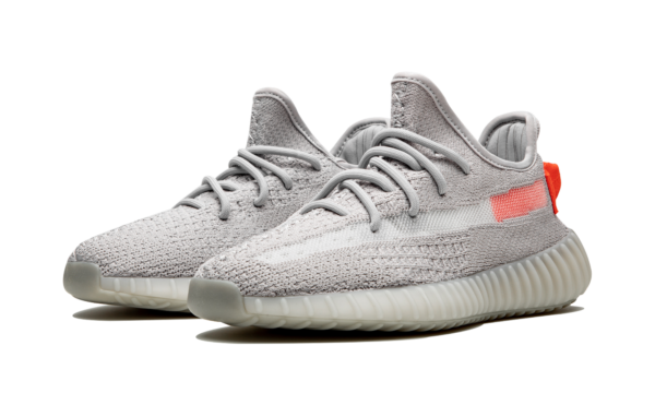 Adidas Yeezy Boost 350 V2 Tail Light серые с оранжевым мужские-женские (35-44)