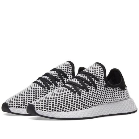 Adidas Deerupt Runner бело-черные мужские-женские (35-44)