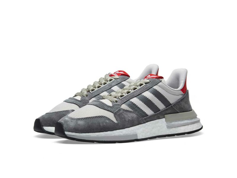 Adidas ZX 500 серые с красным (35-44)