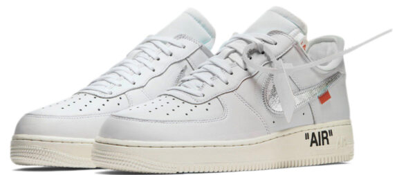 Nike Air Force 1 07 LV8 белые с серебристым кожаные мужские-женские (35-44)