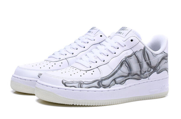 Nike Air Force 1 07 LV8 белые-скелет кожаные мужские (40-44)