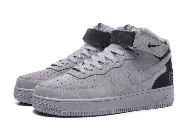 Nike Air Force 1 Mid серые замшевые мужские (40-44)