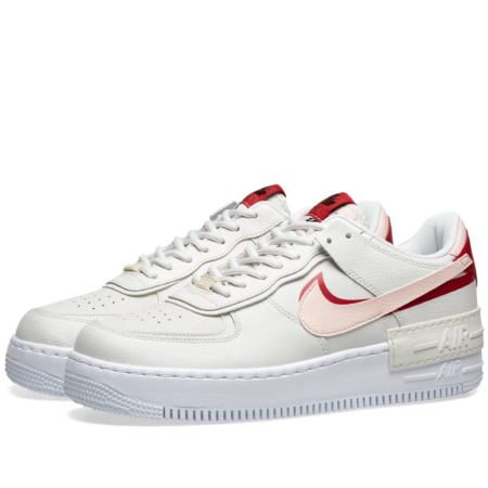 Nike Air Force 1 Shadow бело-розовые кожаные женские (35-39)