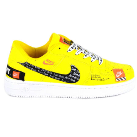 Nike Air Force 1 x OFF White желтые кожаные женские (35-39)