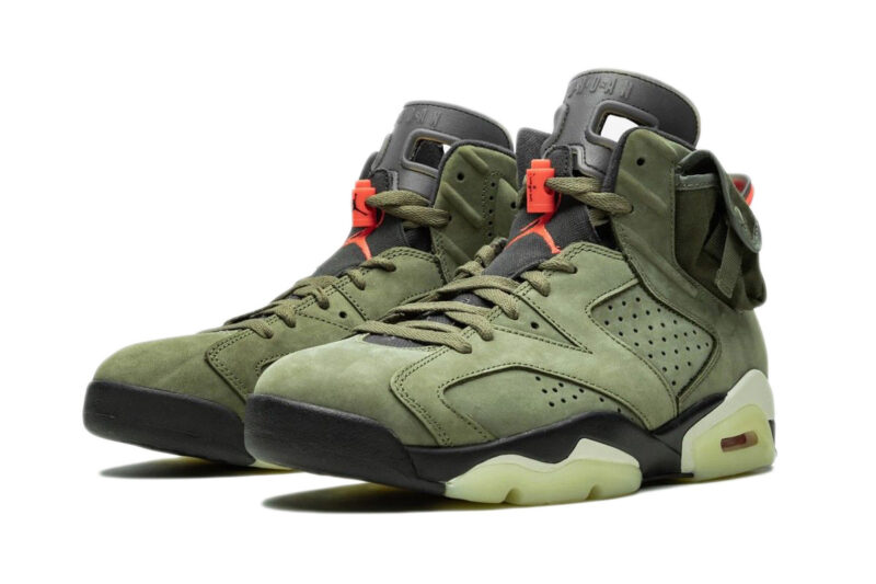 Nike Air Jordan 6 Travis Scott зеленые (40-45)