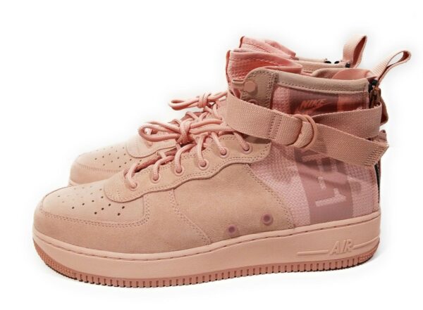 Nike SF Air Force 1 Mid розовые нубук-нейлон женские (35-39)