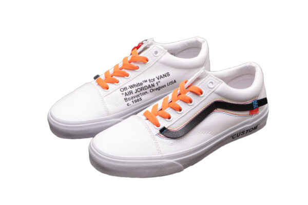 Vans Old Skool Custom x Off-White белые с черным мужские (40-44)