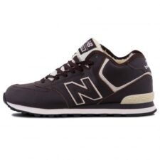 Зимние New Balance 574 Brown с мехом коричневые (40-45)