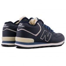 Зимние New Balance 574 с мехом синие (40-45)