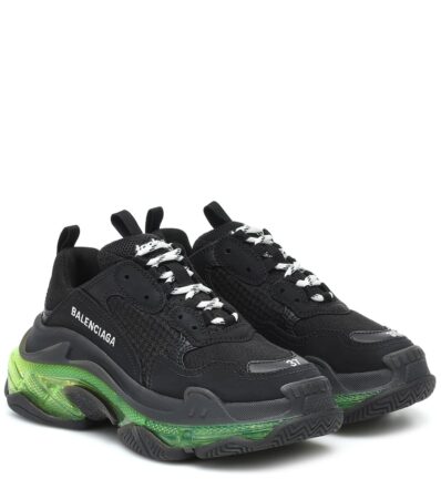 Balenciaga Triple S черные с зеленым женские (36-40)