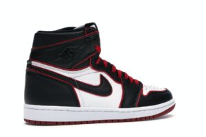 Nike Air Jordan 1 Bloodline черно-белые с красным (35-44)