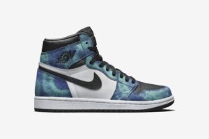 Nike Air Jordan 1 Retro High og Tie-Dye сине-бело-черные (35-44)