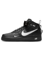 Зимние Nike Air Force 1 Mid 07 LV8 Utility с мехом черные с белым (35-45)