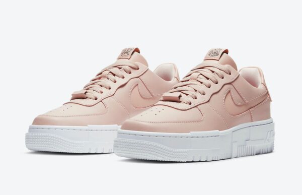 Nike Air Force 1 Low Pixel Triple бежевые кожаные женские (35-39)